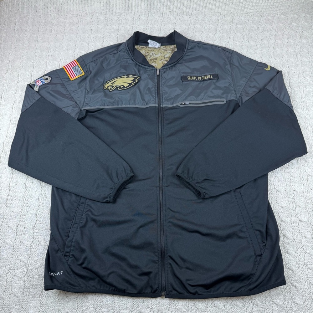 SOLD Nike NFL Dri-fit jacket men’s XXL black Philadelphia eagles salute to ser